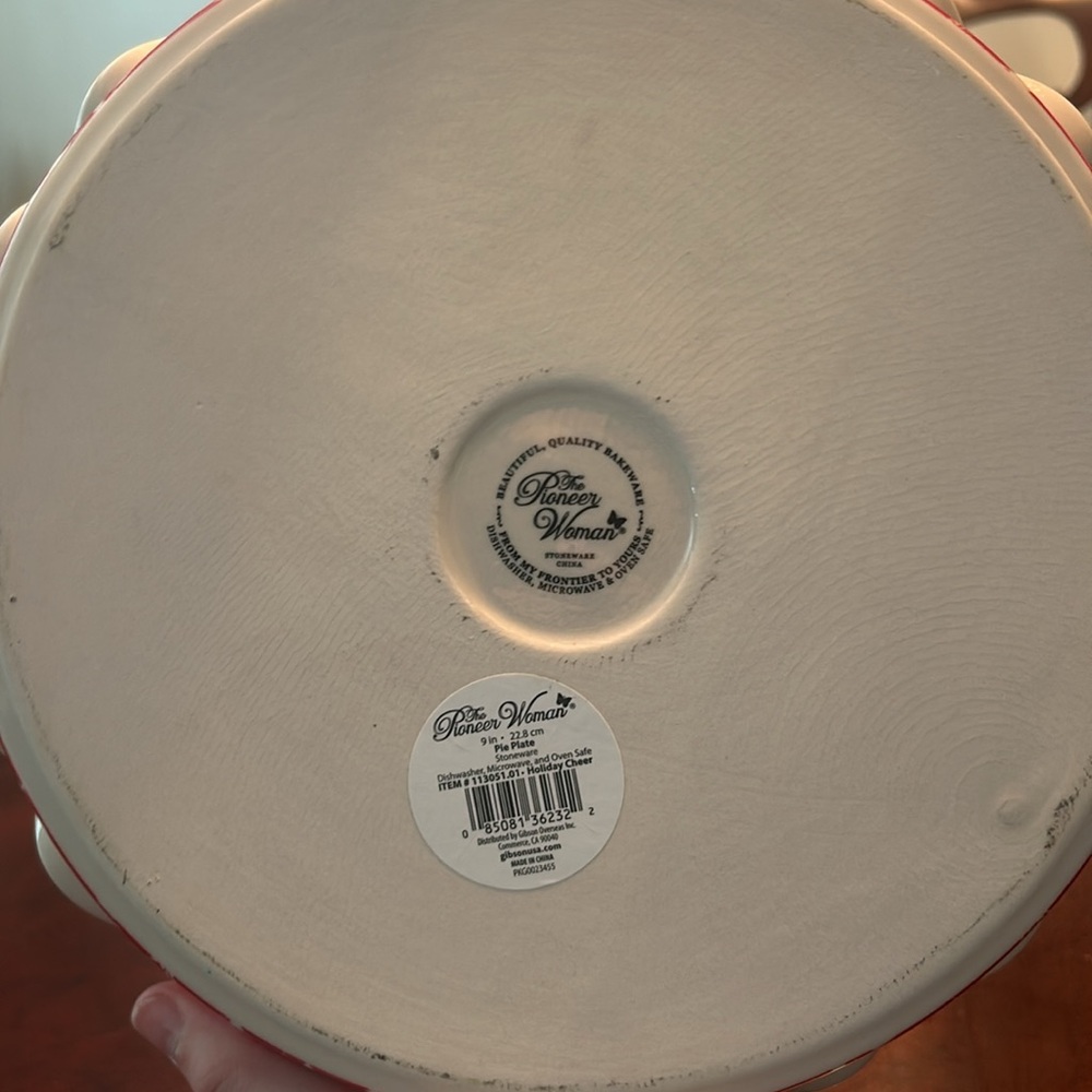 Pioneer Woman Holiday Pie Plate New With Tags, never used - Picture 3 of 4